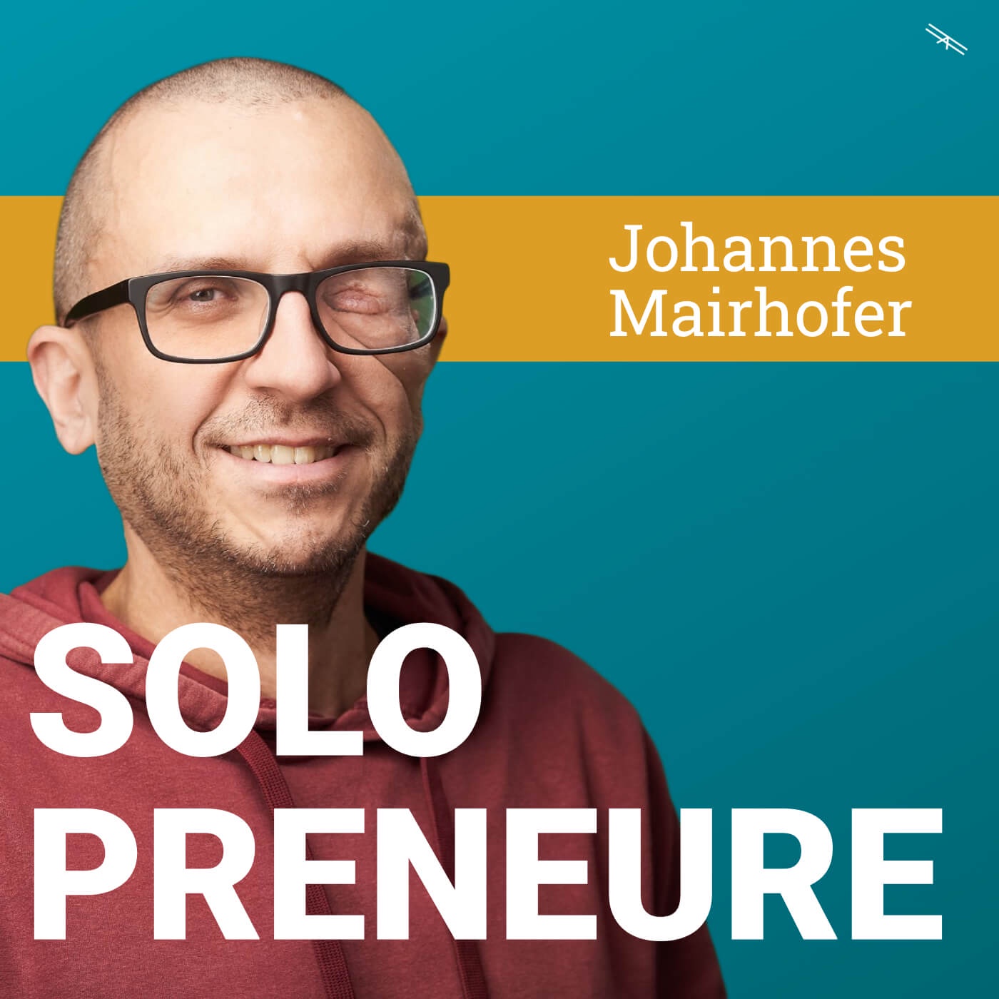 Cover "LinkedIn Lounge Solopreneure" mit Foto von WordPress Experte Johannes Mairhofer