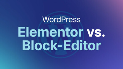Sharepic von WordPress vs Elementor Titel