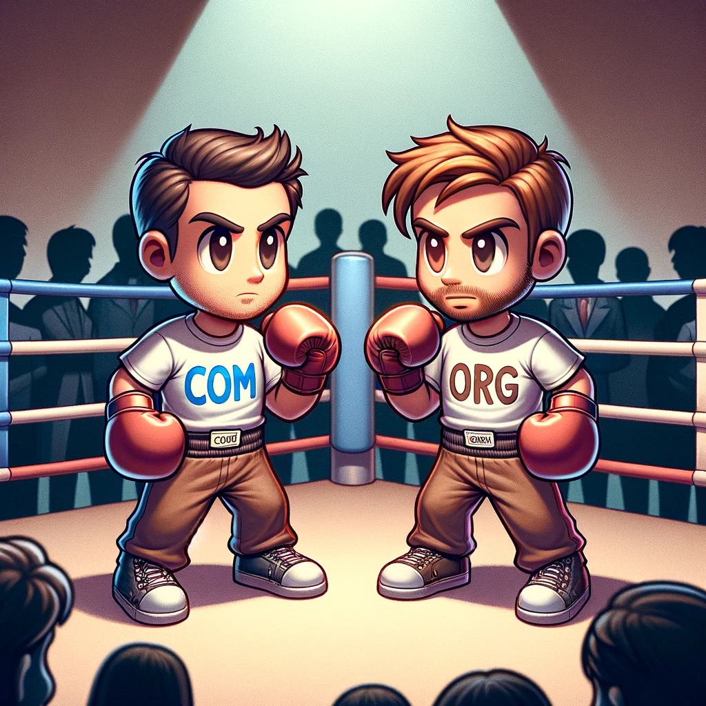 Sharepic mit zwei Figuren in einem Boxring